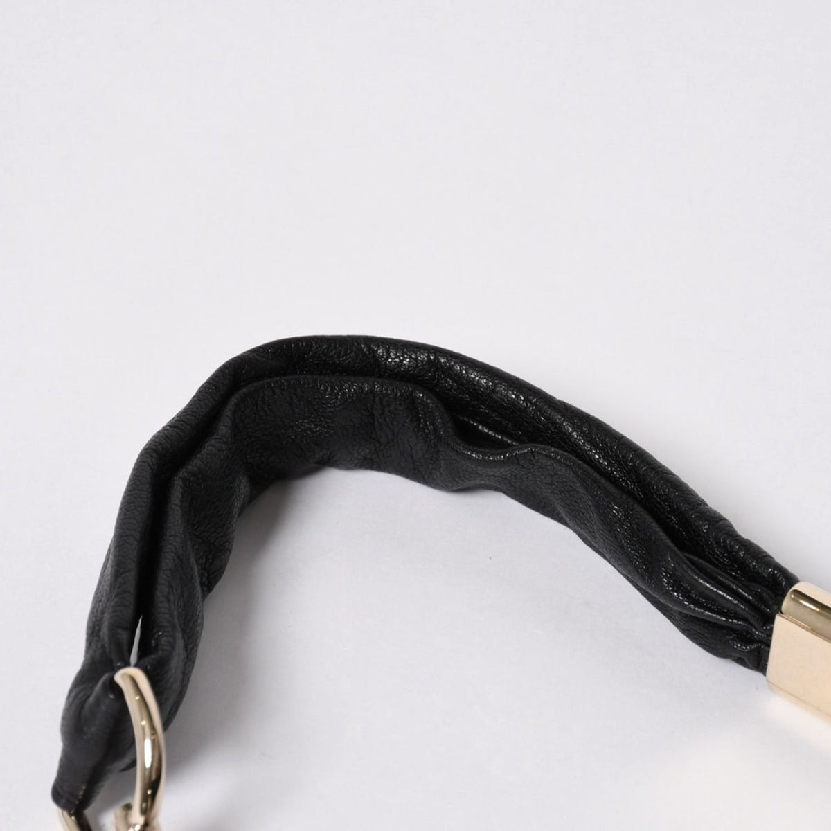 Saint Laurent Tropez Leather Bag Handbag Black Silver — view 7