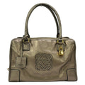 Loewe Handbag Amazona 36 Gray Leather