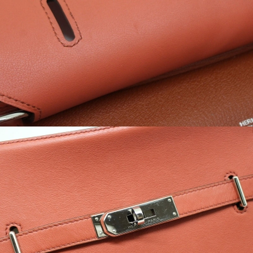 Hermes Jypsiere Shoulder Bag Sanguine Brick Silver — view 5