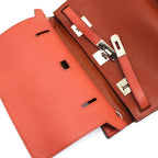 Hermes Jypsiere Shoulder Bag Sanguine Brick Silver — view 6