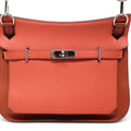 Hermes Jypsiere Shoulder Bag Sanguine Brick Silver