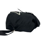 Prada Triangle Logo Tessuto Pocono Nylon Leather Backpack Black — view 6