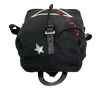 Prada Triangle Logo Tessuto Pocono Nylon Leather Backpack Black — view 4