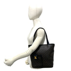 Celine Macadam Blason Triomphe Pattern Logo Leather Tote Black — view 2