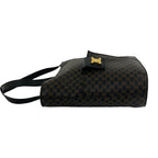 Celine Macadam Blason Triomphe Pattern Logo Leather Tote Black — view 5