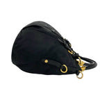 Prada Logo Tessuto Nylon Leather 2-Way Shoulder Bag Tote Black — view 6