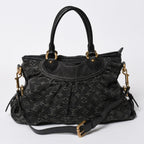 Louis Vuitton Neo Cabby MM 2-Way Bag Monogram Denim Black Gold
