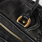 Louis Vuitton Neo Cabby MM 2-Way Bag Monogram Denim Black Gold — view 7