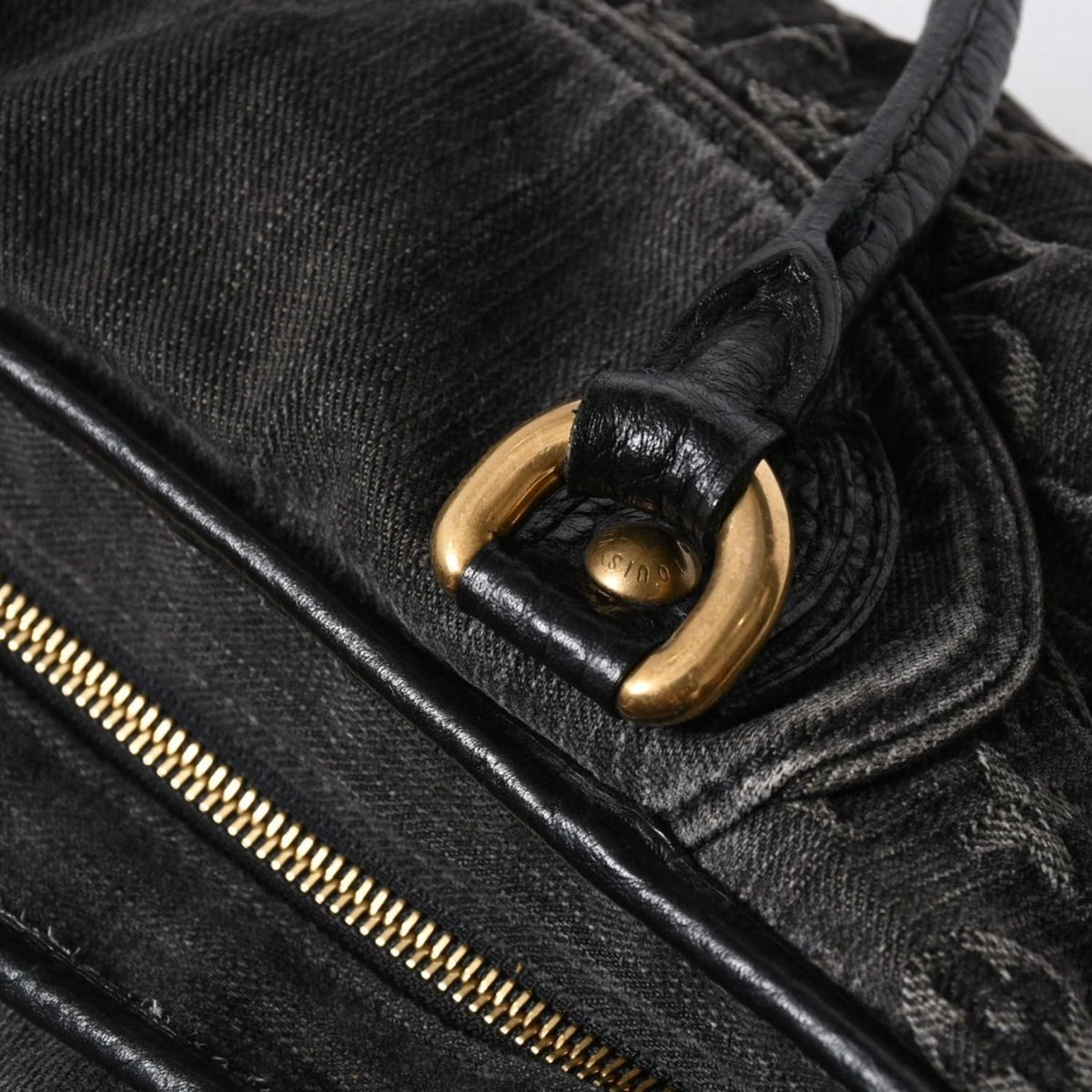 Louis Vuitton Neo Cabby MM 2-Way Bag Monogram Denim Black Gold — view 7