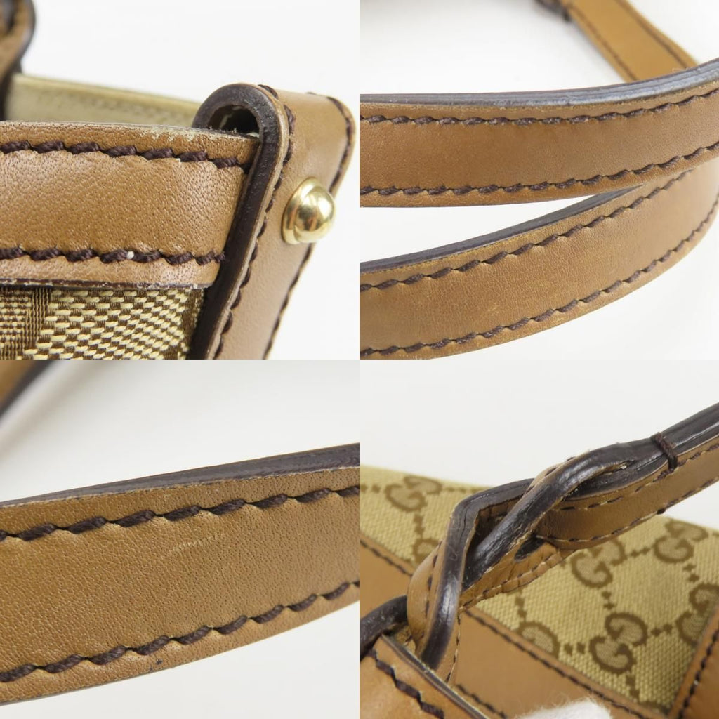 Gucci Tote GG Canvas Leather Brown — view 5