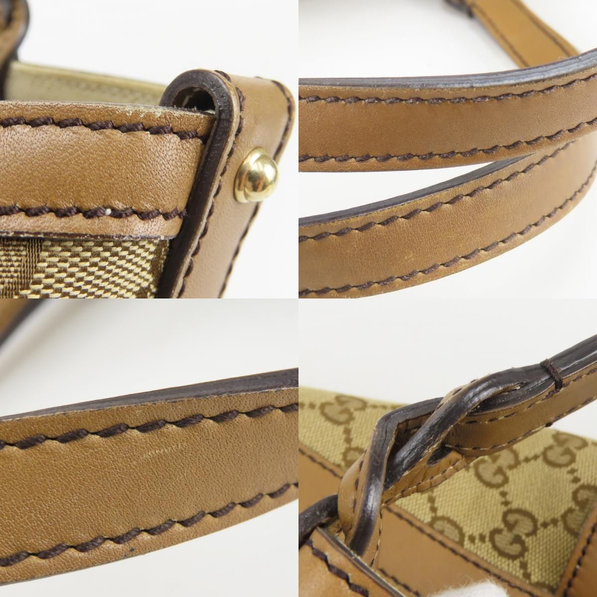 Gucci Tote GG Canvas Leather Brown — view 5