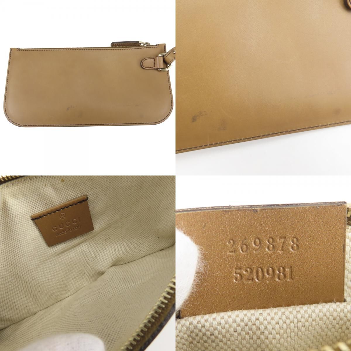 Gucci Tote GG Canvas Leather Brown — view 7