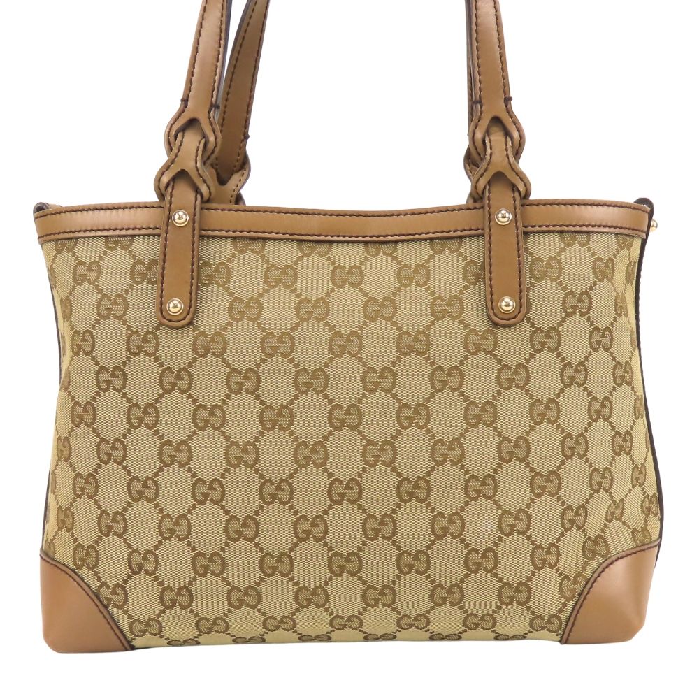 Gucci Tote GG Canvas Leather Brown — view 3