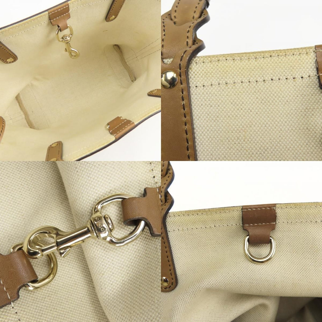 Gucci Tote GG Canvas Leather Brown — view 8