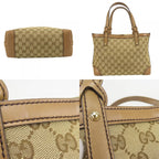 Gucci Tote GG Canvas Leather Brown — view 4