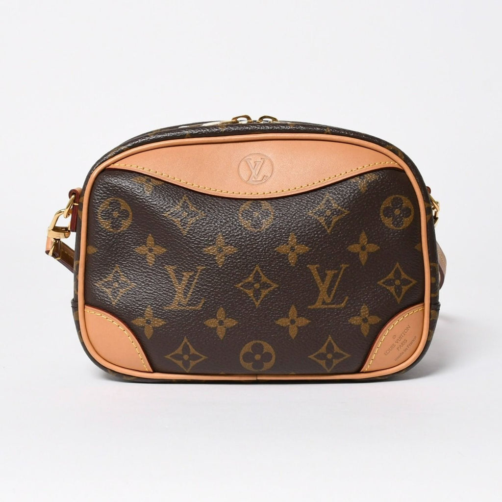 Louis Vuitton Deauville Mini Shoulder Bag Monogram Canvas Brown Gold — view 2