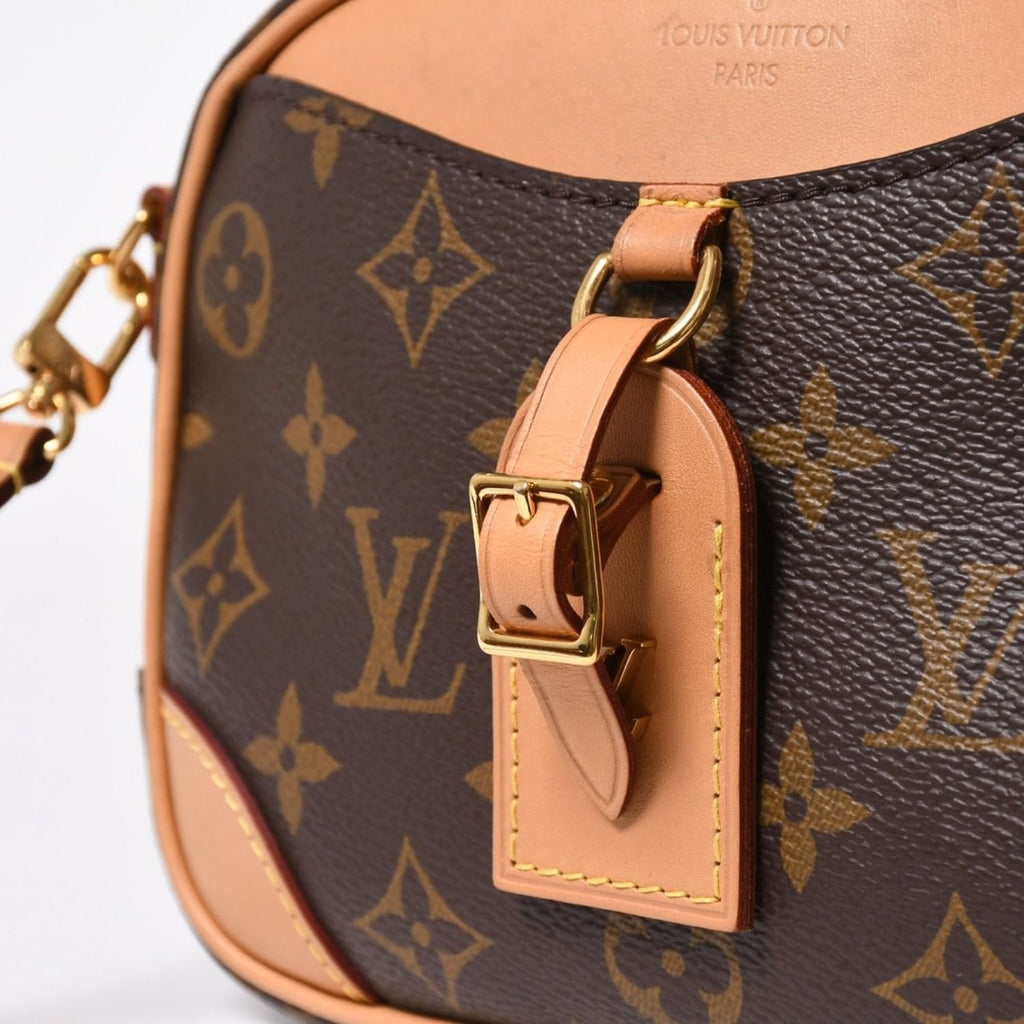 Louis Vuitton Deauville Mini Shoulder Bag Monogram Canvas Brown Gold — view 7