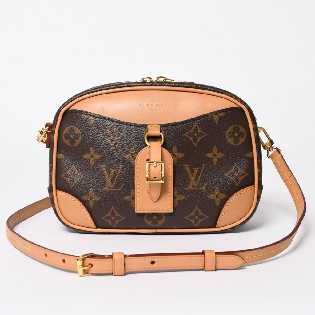 Louis Vuitton Deauville Mini Shoulder Bag Monogram Canvas Brown Gold