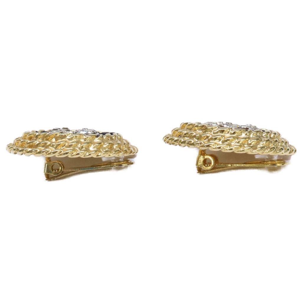 Chanel CC Logo Rhinestone Earrings — view 5