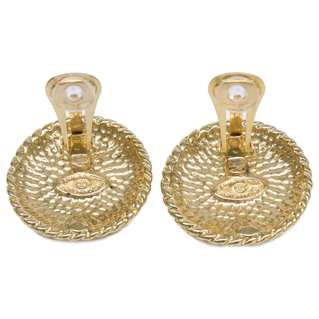 Chanel CC Logo Rhinestone Earrings — view 3