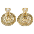 Chanel CC Logo Rhinestone Earrings — view 3