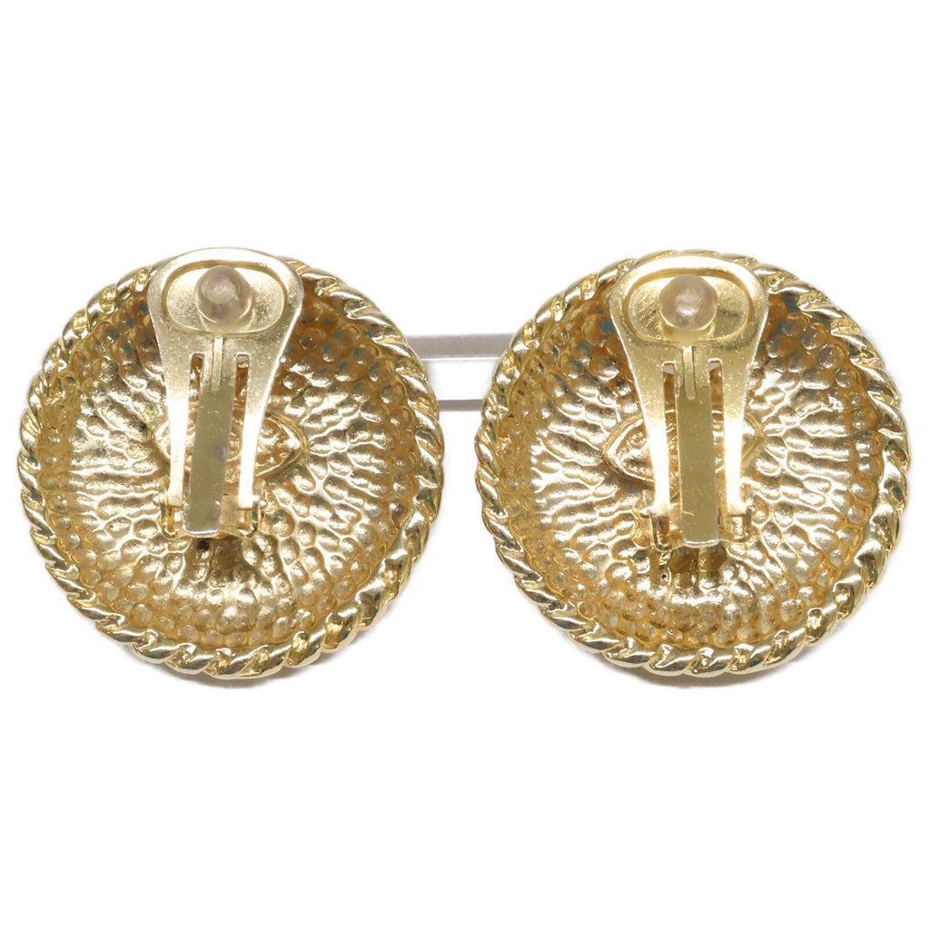 Chanel CC Logo Rhinestone Earrings — view 2