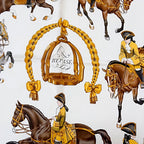 Hermes Carre 90 Reprise Ledoux Yellow Silk 100% Large Scarf — view 6