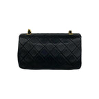 Chanel Quilted CC Logo Full Flap Lambskin Shoulder Bag Pochette Black — view 2