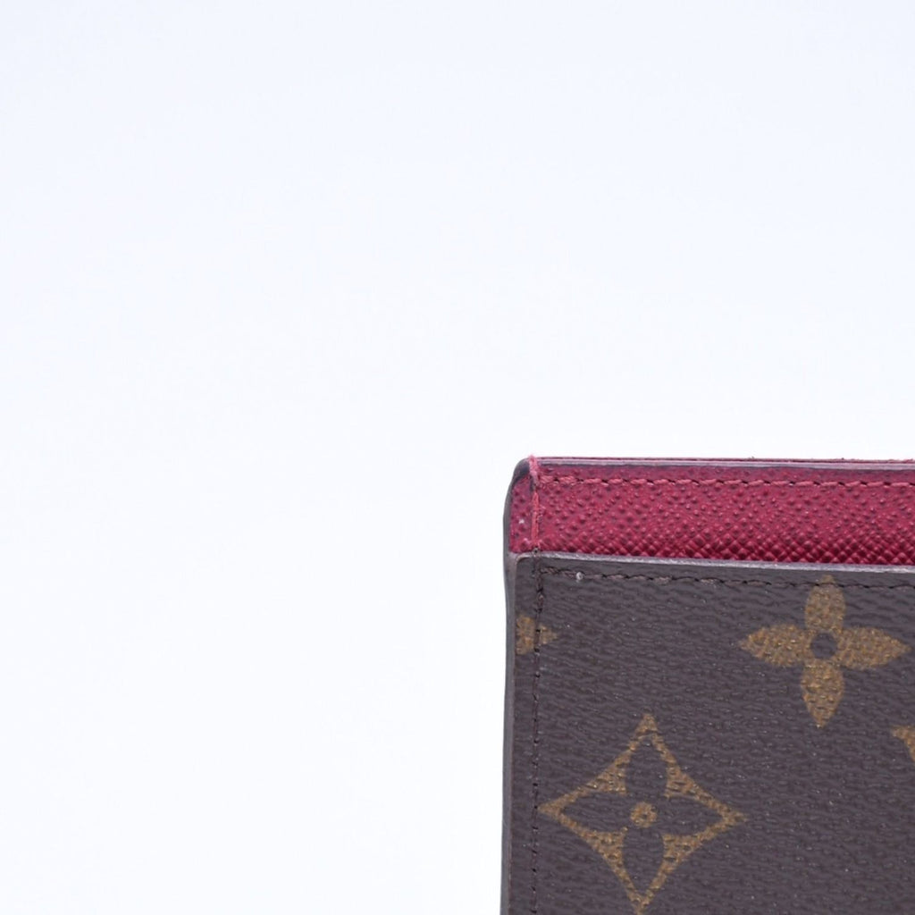 Louis Vuitton Porte Cartes Simple Card Case Monogram Brown Wine — view 5