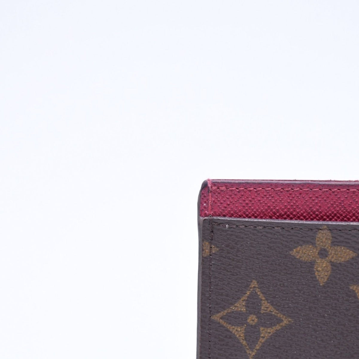 Louis Vuitton Porte Cartes Simple Card Case Monogram Brown Wine — view 5