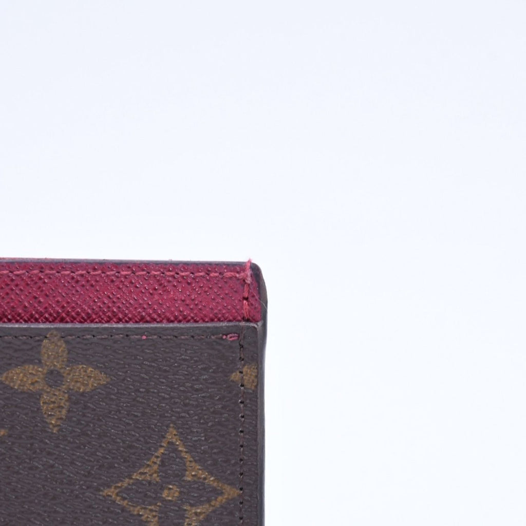 Louis Vuitton Porte Cartes Simple Card Case Monogram Brown Wine — view 7