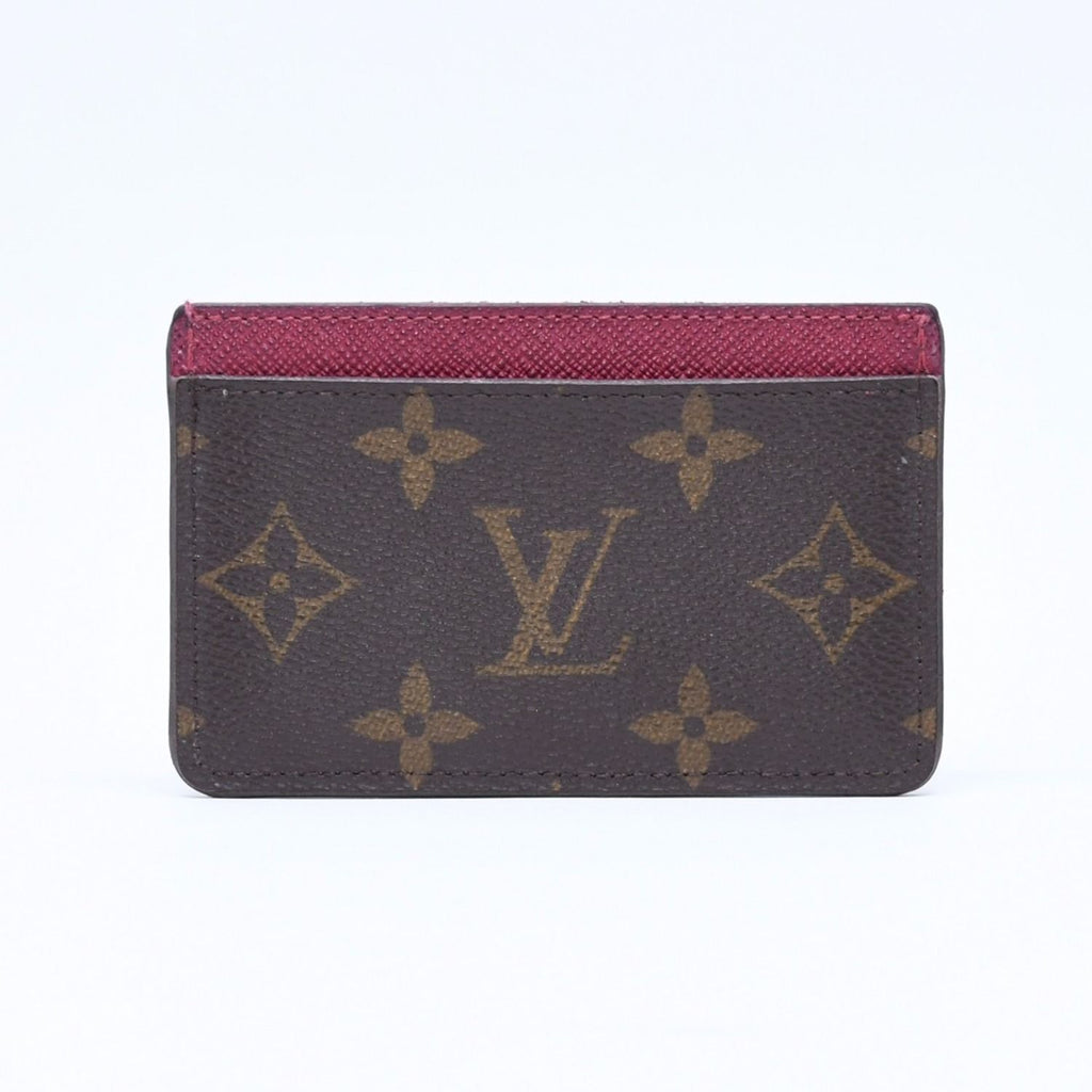 Louis Vuitton Porte Cartes Simple Card Case Monogram Brown Wine — view 2