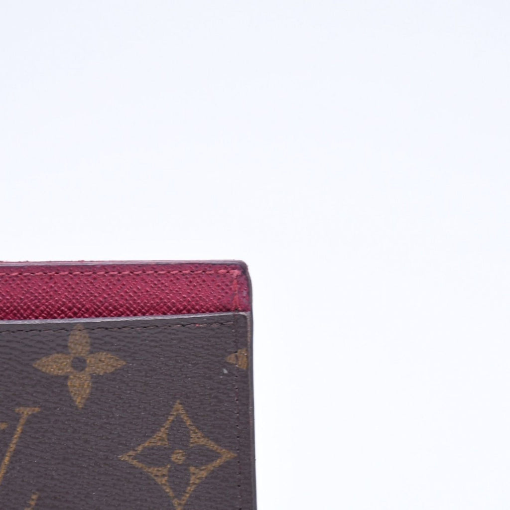 Louis Vuitton Porte Cartes Simple Card Case Monogram Brown Wine — view 3