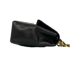 Chanel Quilted CC Logo Single Flap Lambskin Shoulder Bag Black — view 6
