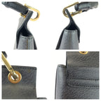 Gucci Bamboo Gray Black Gold Leather Handbag — view 5
