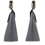 Gucci Bamboo Gray Black Gold Leather Handbag — view 8
