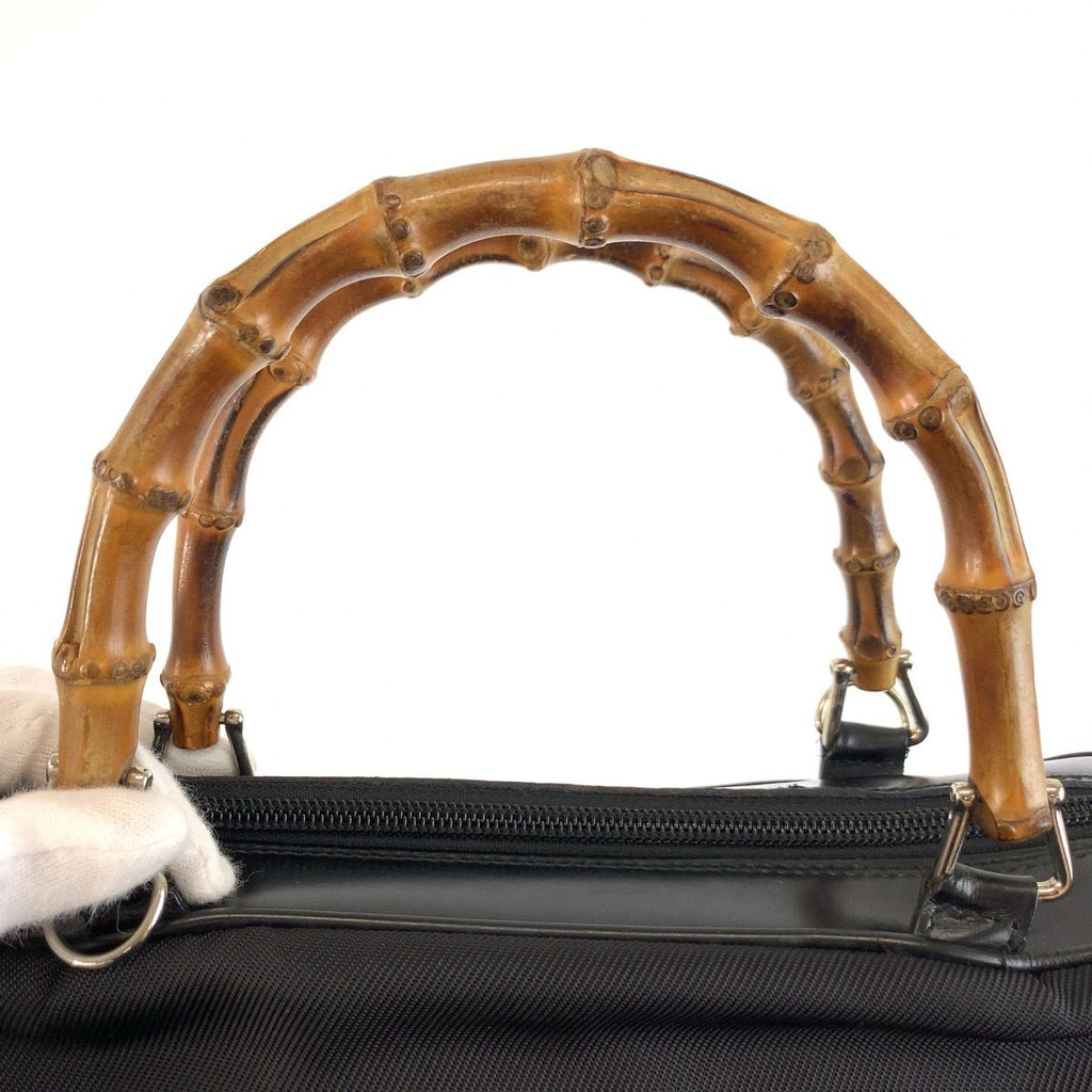 Gucci Bamboo Black Silver Nylon 2-Way Shoulder Bag — view 8