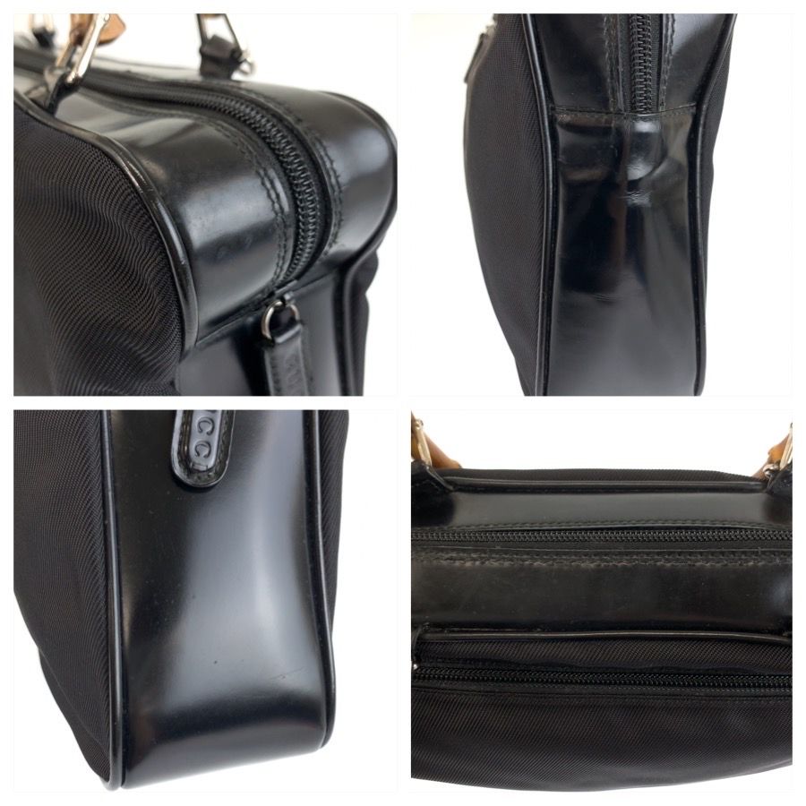 Gucci Bamboo Black Silver Nylon 2-Way Shoulder Bag — view 5