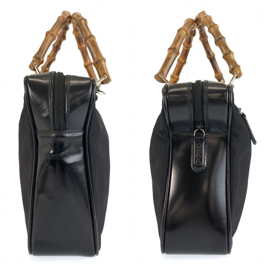 Gucci Bamboo Black Silver Nylon 2-Way Shoulder Bag — view 7