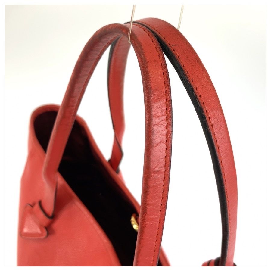 Loewe Heritage Orange Leather Tote — view 8