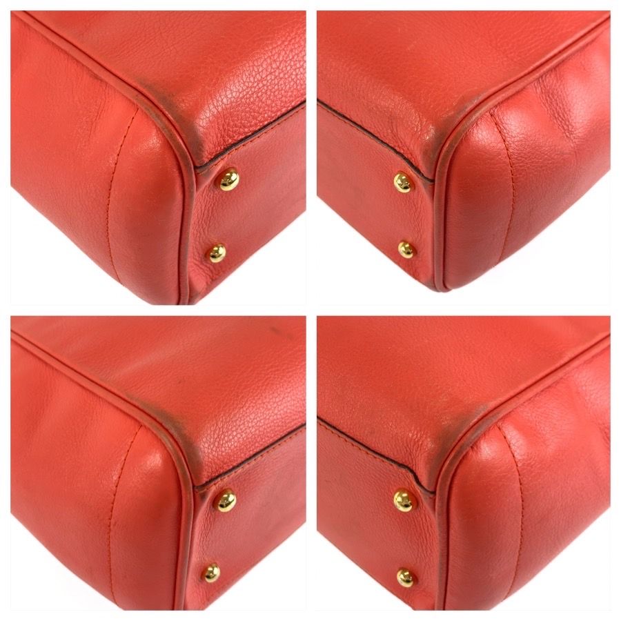 Loewe Heritage Orange Leather Tote — view 4