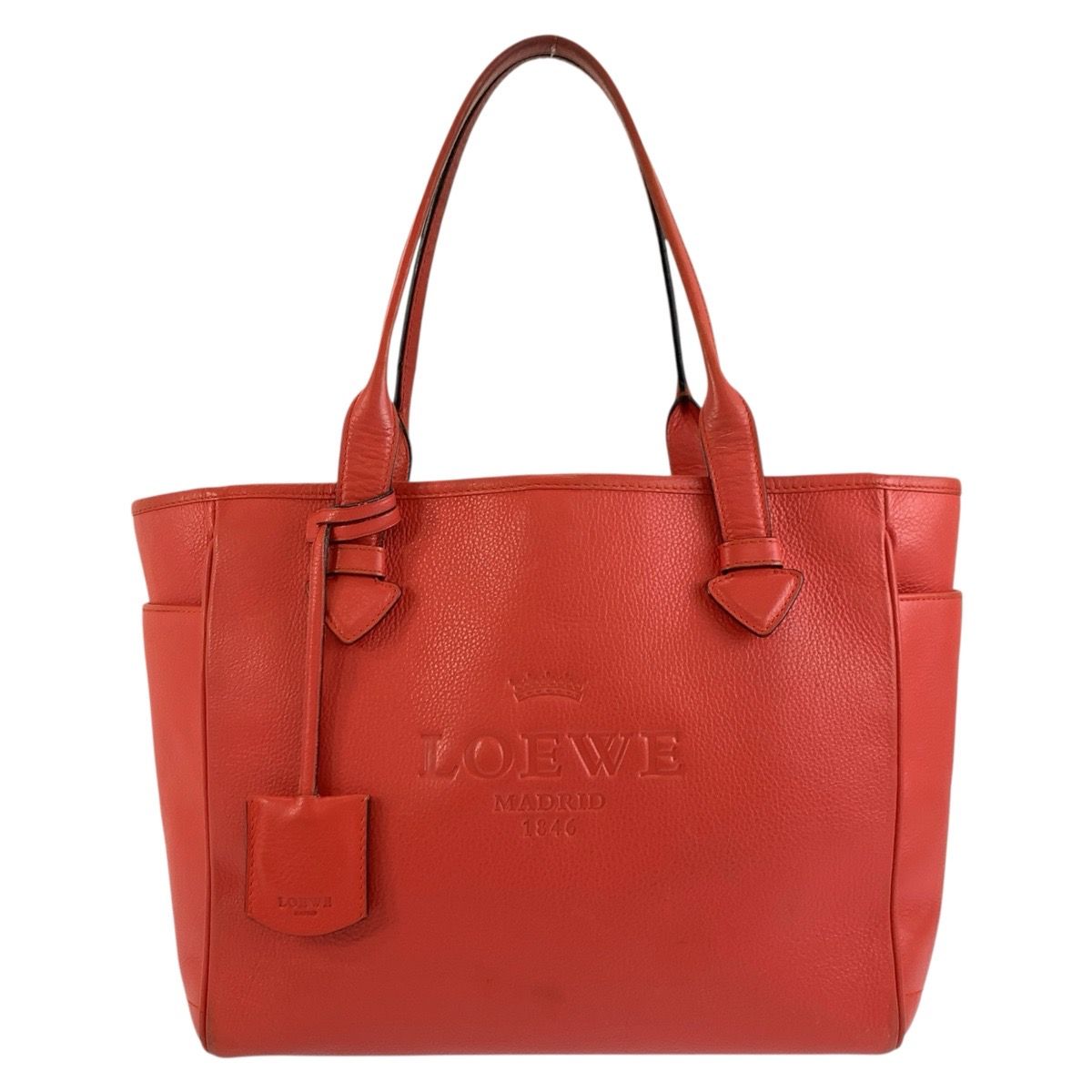Loewe Heritage Orange Leather Tote