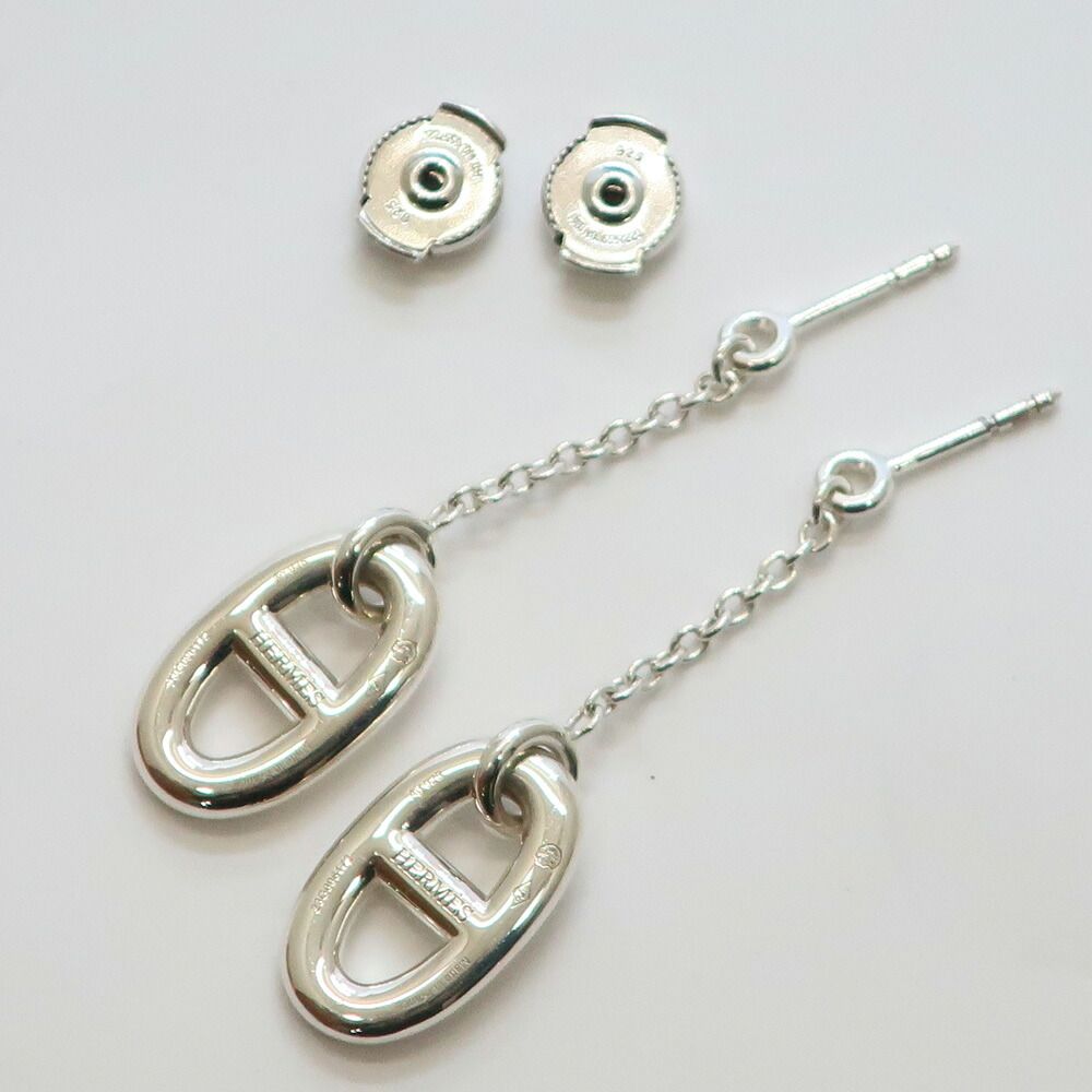 Hermes Farandole Chaine D'ancre Silver Pendant Earrings — view 5