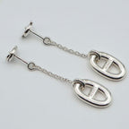 Hermes Farandole Chaine D'ancre Silver Pendant Earrings — view 2