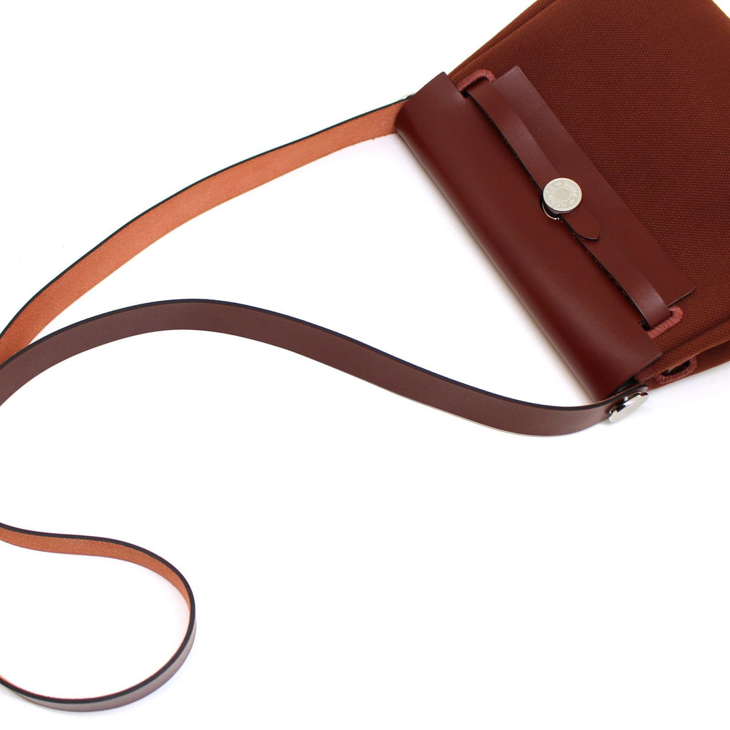 Hermes Herbag Zip Retourne Shoulder Bag Toile H Rouge Ash SS — view 3