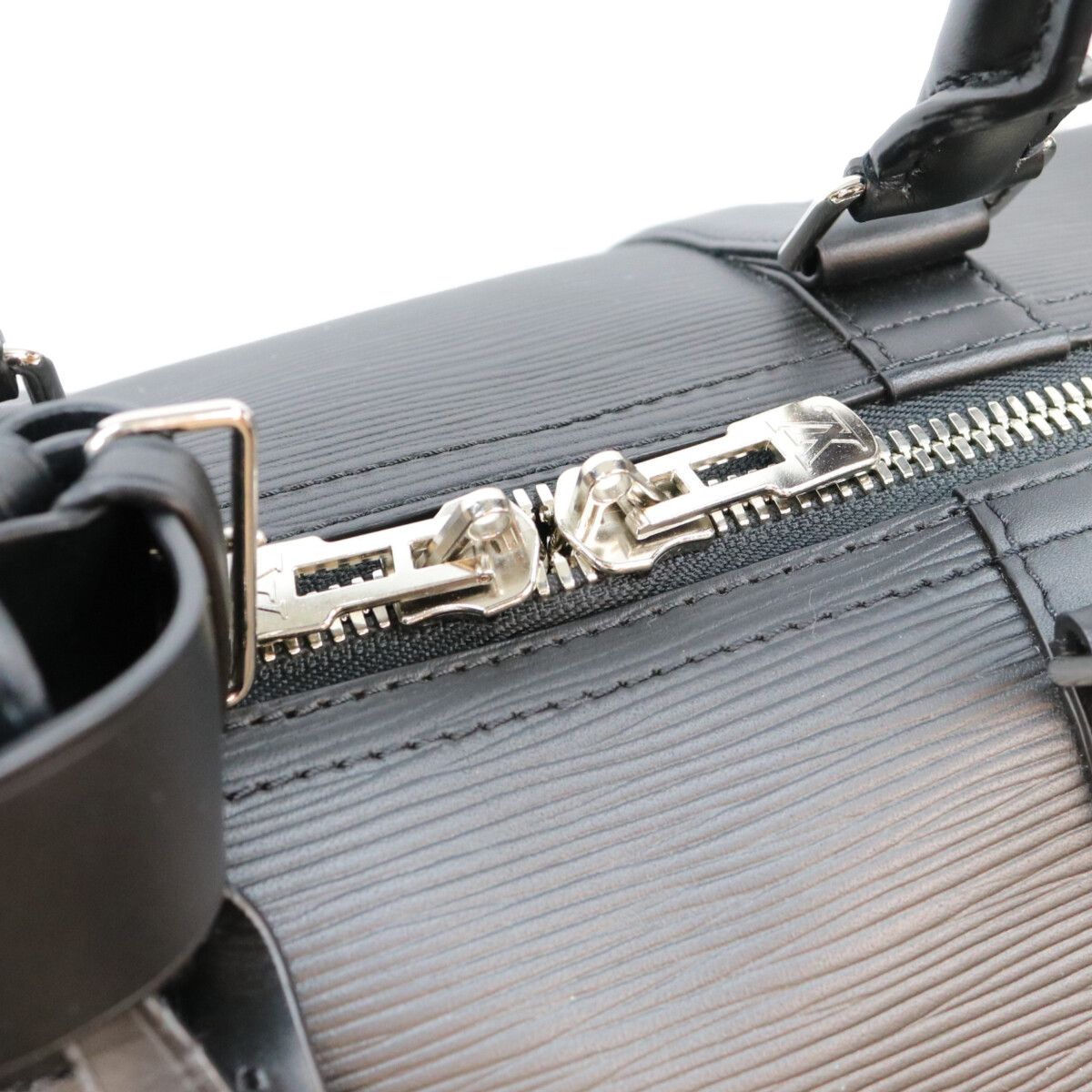 Louis Vuitton Epi Black LV Circle Keepall Bandouliere 45 Boston Bag — view 8