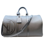 Louis Vuitton Epi Black LV Circle Keepall Bandouliere 45 Boston Bag