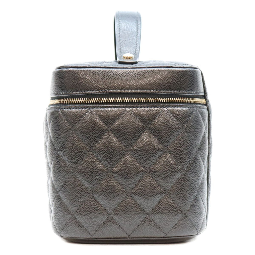 Chanel Black Timeless Classic Caviar Top Handle Vanity Handbag — view 4