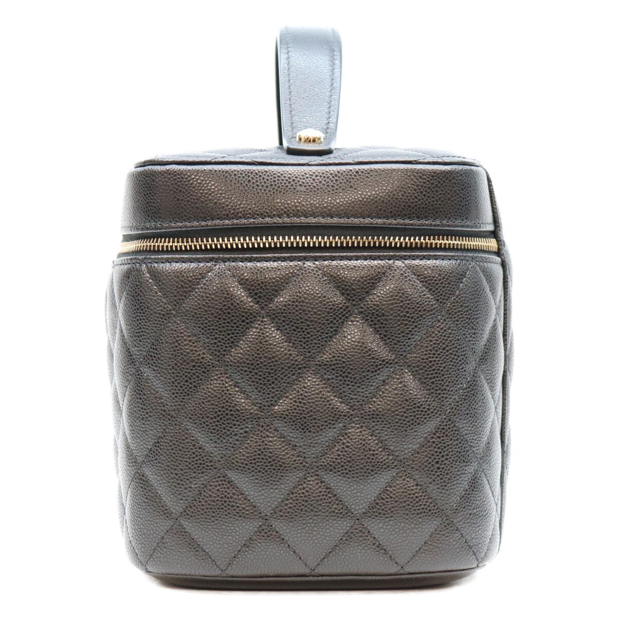 Chanel Black Timeless Classic Caviar Top Handle Vanity Handbag — view 4