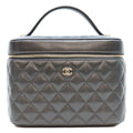 Chanel Black Timeless Classic Caviar Top Handle Vanity Handbag